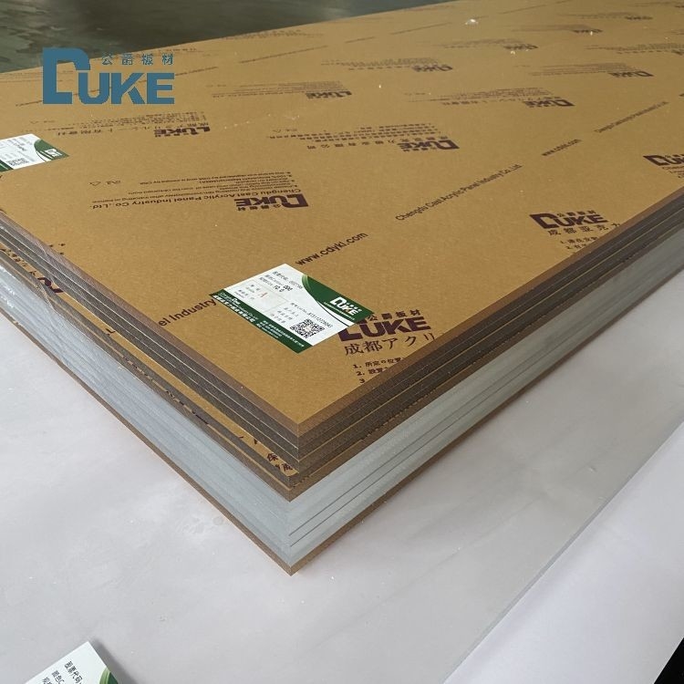 Acrylplaat van Duke optische kwaliteit 100% Virgin Mitsubishi MMA Hoge helderheid 92% Spiegelprecisie 10mm 2mm UV-afdrukbaar plastic