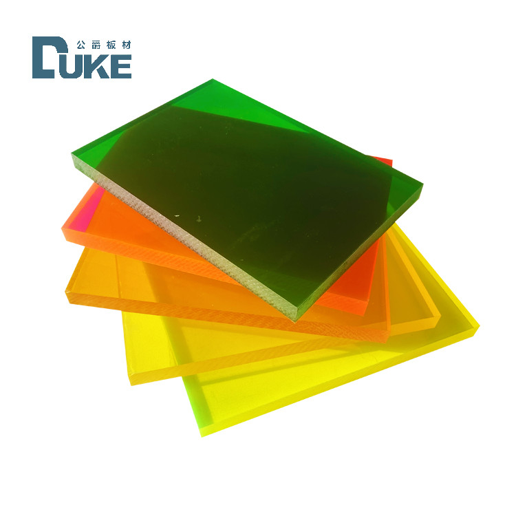 Aangepaste 50 mm gegoten PMMA fluorescentiepaneel 12 mm PC 6mm PE Acryl Plastic advertentiebord Decoratiebord 10 mm Lichtgemaakt snijden