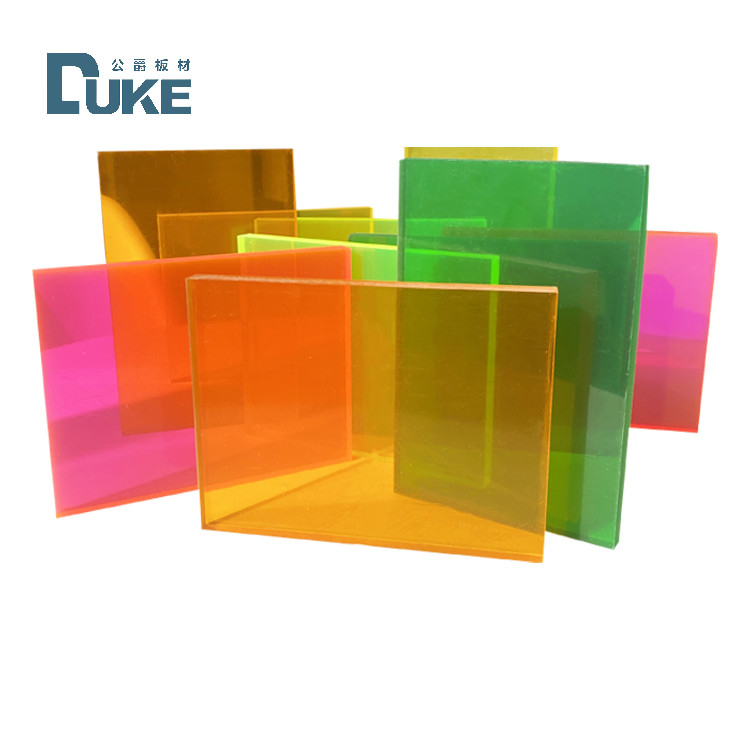 Aangepaste 50 mm gegoten PMMA fluorescentiepaneel 12 mm PC 6mm PE Acryl Plastic advertentiebord Decoratiebord 10 mm Lichtgemaakt snijden