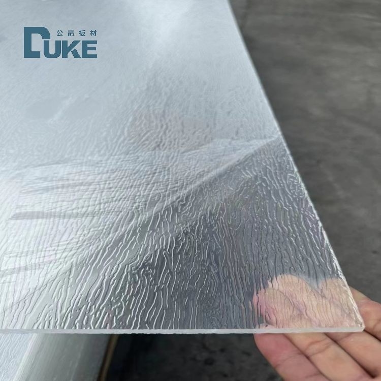 Chemische weerstand Steen Textured Helder V-vormig gestreepte acrylplaat in 6 mm 10 mm Dikte en duurzaam ontwerp