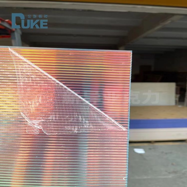 Reeded Decorative Pattern Grijs Acryl Perspex Plaat in 1220*2440mm voor interieurversiering