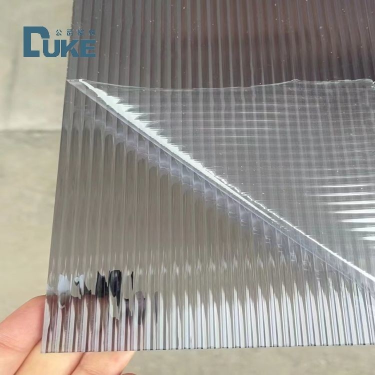 Chemische weerstand Steen Textured Helder V-vormig gestreepte acrylplaat in 6 mm 10 mm Dikte en duurzaam ontwerp