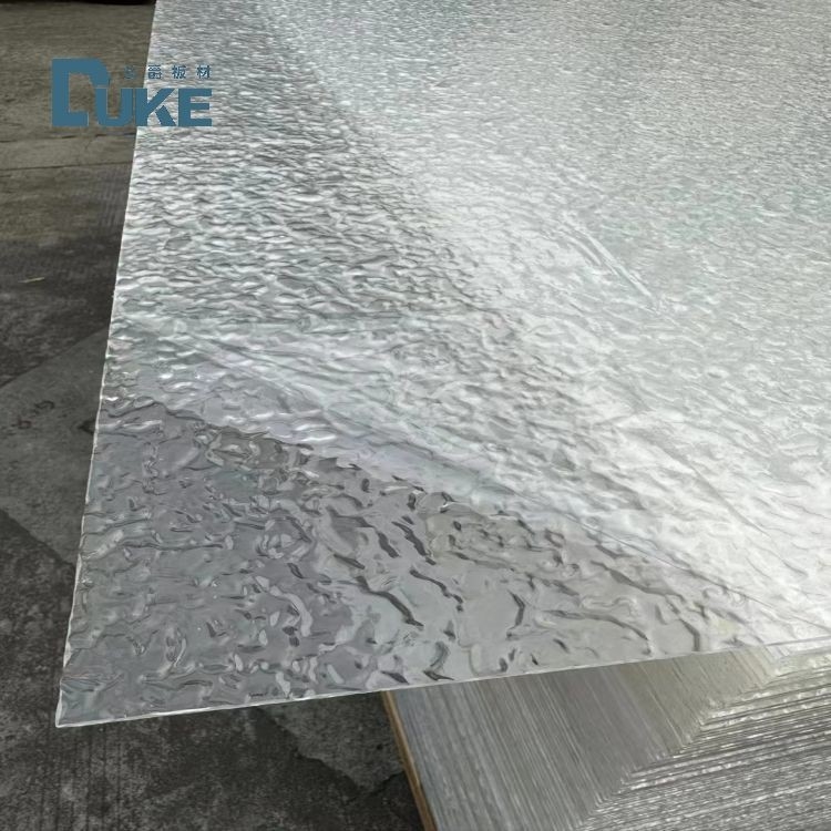 Chemische weerstand Steen Textured Helder V-vormig gestreepte acrylplaat in 6 mm 10 mm Dikte en duurzaam ontwerp