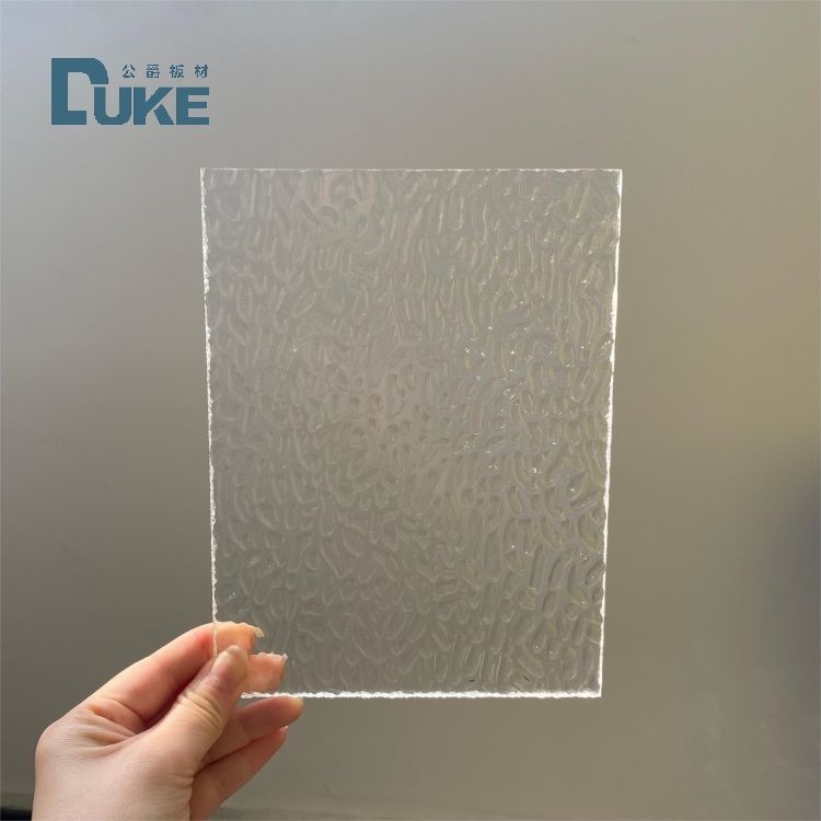 Chemische weerstand Steen Textured Helder V-vormig gestreepte acrylplaat in 6 mm 10 mm Dikte en duurzaam ontwerp