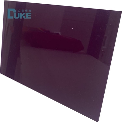 UV-blokkerende kleuren Paars Doorzichtig Glanzend Solid Perspex Plaat voor borden