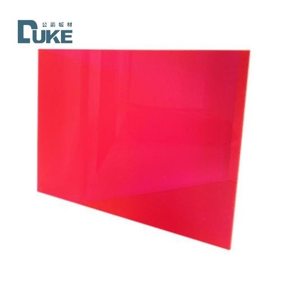 UV-bestand Fluorescerend Transparent Rood / Roze Gegooid Acryl Perspex Plaat Voor Reclame